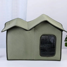 Winter Cat House Detachable Cat Shelter Waterproof Weatherproof Pet House With Transparent Door Washable Cat Hut For Cat Dog