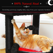 H68cm Small Cat Tree Condo for Indoor Hanging Ball Tower Large Top Perch Warm Cozy Home Sisal Scratching Post rascadores de gato