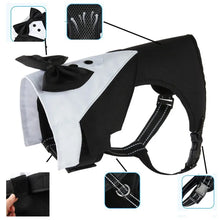 Dogs Tuxedo Wedding Party Suit Dog Formal Tuxedo with Bow Tie and Traction Rope Dog Outfit Wedding Attire Dog Tuxedo for Puppy