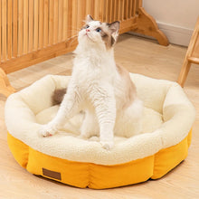 Soft Pet Cat Bed Round Plush Cat Nest Pet kitten Pillow basket Comfortable Sleeping Mat Suitable For All Kinds Of Cats