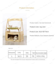 Multifunctional Luxury Cat Villa Double-story Pet House Four-season Universal Cat Nest Cat Hammock Pet Toys Pet Supplies