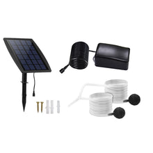 Courtyard Fishbowl Aerator 6V/2.5W Solar Panel Oxygen Pump Built-in 3.7V/1800mAh Lithium Battery for Fishing/Fish Tank/Pool Pond
