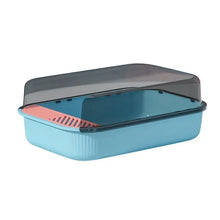 Cat Litter Box Semi-closed Plastic Sand Box for Cats Pets Toilet Anti Splash Cat Tray Bedpan Cat Toilet Cleaning Basin Supplies