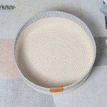 Woven Cat Bed Basket Stylish Cotton Rope Kitten Nest Cotton Rope Woven Cat Bed Basket Pet Sleeping Mat Scratcher For Kitten And