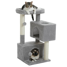 Multi-Level Cat Tree Tower with Sisal Scratching Posts Soft Padded Perch Large Cat Condo for Indoor Kitten Bed House Cat Toys