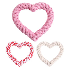 Small Cotton Rope Dog Chew Toy Creative Heart Shaped Pet Chew Toy Bite-resistant Fun Cat Training Teething Toy Pet Supplies