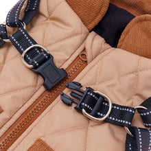 Winter Dog Jacket With Harness Zippered Dog Apparel for Cold Weather Warm Puppy Vest Coat Padded Pet Warm Jacket with Pocket