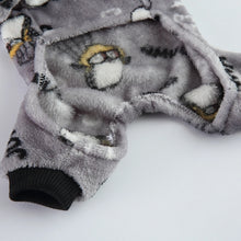 Fleece Dog Pajamas Winter Pet Clothes Cartoon Warm Jumpsuits Coat For Small Dogs Puppy Cat Yorkie Chihuahua Pomeranian Sleepsuit