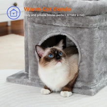H68cm Small Cat Tree Condo for Indoor Hanging Ball Tower Large Top Perch Warm Cozy Home Sisal Scratching Post rascadores de gato