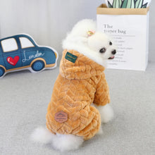Winter Dog Jumpsuits Pet Puppy Hoodie Jacket Coat 4-Leg Soft Fleece Warm Snowsuit Chihuahua Yorkie Outfits Clothes Apparel