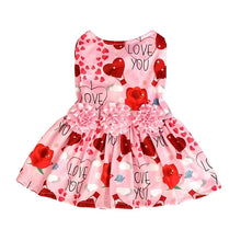 Dog Dress Pet Clothes Spring Summer Puppy Skirt Princess Dress Fashion Flower Heart Lovely Pattern Sleeveless Dog Dresses