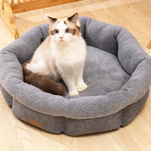 Soft Pet Cat Bed Round Plush Cat Nest Pet kitten Pillow basket Comfortable Sleeping Mat Suitable For All Kinds Of Cats