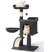 HOOPET 36.6 Inch Tree Cat Climbing Frame Multi-Level Cat Litter Stable Non-Shaking Cat Tower with Sisal Scratching Post Hammock