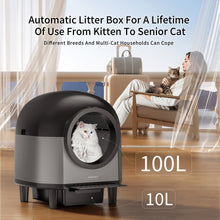 Automatic Cat Litter Box Self Cleaning with App Control & Cat Litter Mat Smart Cat Toilet for Multiple Large Cats