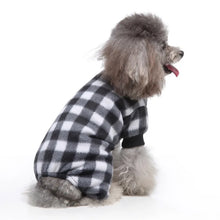 Pet Christmas Pajamas Red Black Buffalo Plaid Jumpsuit Dog Cat Soft Winter Clothes Puppy Doggie Checkered Sweater Apparel