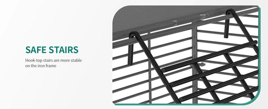 4-Tier Indoor Cat Enclosure with Hammock - Large Metal Wire Playpen Kennel for 1-3 Cats