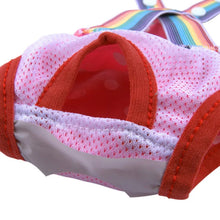 Pet Dog Diaper Sanitary Pantie Reusable Puppy Sanitary Pans Polka-Dot Rainbow Dog Underwear Diaper for Female Dogs Heat Period