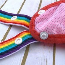 Pet Dog Diaper Sanitary Pantie Reusable Puppy Sanitary Pans Polka-Dot Rainbow Dog Underwear Diaper for Female Dogs Heat Period