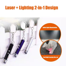 Keychain Red Laser Pointer Pen With White LED Torch Pet Cat Dog Toy Classroom Business Presentation Tool