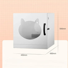 Smart Pet Drying Box Household Pet Hair Dryer Box Small Dryer for Cats Hair Dryer for Dogs Sterilizable and Disinfectable 110V