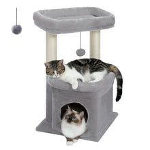 H68cm Small Cat Tree Condo for Indoor Hanging Ball Tower Large Top Perch Warm Cozy Home Sisal Scratching Post rascadores de gato