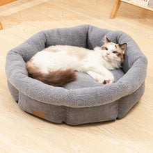 Soft Pet Cat Bed Round Plush Cat Nest Pet kitten Pillow basket Comfortable Sleeping Mat Suitable For All Kinds Of Cats