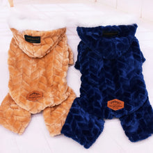 Winter Dog Jumpsuits Pet Puppy Hoodie Jacket Coat 4-Leg Soft Fleece Warm Snowsuit Chihuahua Yorkie Outfits Clothes Apparel