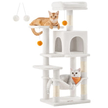 Feandrea Cat Tree, 44.1-Inch Cat Tower for Indoor Cats, Multi-Level Cat Condo with 4 Scratching Posts, 2 Perches, Hammock,Cave