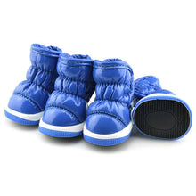 4pcs/sets Winter Dog Shoes Warm Fleece Puppy Pet Shoes Waterproof Dog Snow Boots For Small Dogs Chihuahua Yorkie Teddy Shoes