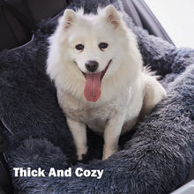 Dog Car Seat for Large Dogs, Two Dogs Car Back Seats, Travel Pet Booster Belt, Washable Long Plush Safety Car Sofa Pet Supplies