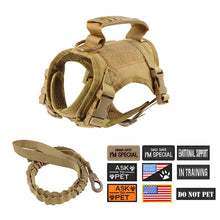 Tactical Cat Harness Leash with 9 Patches Small Dog Puppy Vest Straps with Handle Harnesses Training Adjustable Pet Accessories