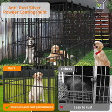 Heavy Duty Large Dog Kennel Pet Welded Metal Playpen Animal Cage with Roof Cover Pet Run Enclosure Playpen House Outdoor Indoor