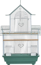 Peak Style Parakeet Bird Cage 13.5x11x22 Inch Swing Perches Cups Tray Toy