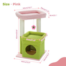 H68cm Small Cat Tree Condo for Indoor Hanging Ball Tower Large Top Perch Warm Cozy Home Sisal Scratching Post rascadores de gato