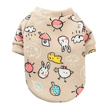 Animal Print Small Dog Hoodie Coat Winter Warm Pet Clothes for Chihuahua Shih Tzu Sweatshirt Puppy Cat Pullover Pets Clothing
