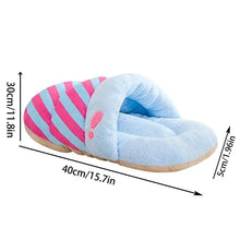 Winter Cat Cave Bed Plush Slippers Cat Sleeping House Semi-Enclosed Design Pet Sleeping Tool For Dogs Cats Rabbits And Other