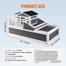 SucceBuy 3-Room Tortoise House Tortoise Habitat Wooden Enclosure Indoor Outdoor Openable Roof Large Reptile Cage44