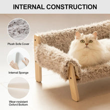 Mewoofun Soft Cat Pads Wooden Pet Bed With Plush for Cats and  Litter Small Dogs Pet Nest Four Seasons Cat Dog sofa Pet Supplies