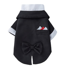 Pet Dog Clothes Formal Wedding Black Shirt Tailcoats With Bow Tie Costume Fashion Party Tuxedo Halloween Dress for Dog