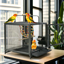 Portable  Bird Cage Playpen Travel Carrier Cage with Hammock Toy Removable Tray