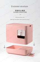 Sugar cube semi-enclosed cat litter box High-value cat litter box Portable large-capacity cat toilet Pet supplies