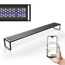 Brite Series Auto Aquarium LED Light with App-Controlled RGB+W LEDs, Custom Sunrise/Sunset Colors in Manual/Auto/Custom Modes