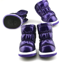 4pcs/sets Winter Dog Shoes Warm Fleece Puppy Pet Shoes Waterproof Dog Snow Boots For Small Dogs Chihuahua Yorkie Teddy Shoes