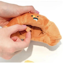 Hiddening Food Sniffing Toy Interactive Dog Chew Toy Croissant Bread Squeaking Sound Plush Toys Pets Exercise Supplies