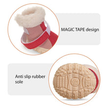 Warm Dog Snow Boots Winter Dog Shoes for Small Medium Dogs Puppies Dog Boots Paw Protectors with Anti-Slip Sole and Plush Lining