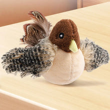 Interactive Cat Toys Flapping Bird Cat Toy Flying Wings Sparrow Catnip Toys Vivid Chirping Simulation Bird Interactive Cat Toy
