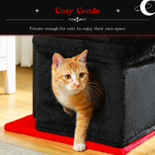 H68cm Small Cat Tree Condo for Indoor Hanging Ball Tower Large Top Perch Warm Cozy Home Sisal Scratching Post rascadores de gato