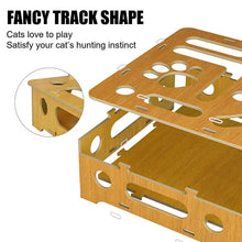Cat Puzzle Toy Cat Toys Puzzle Wood Box with Feather and Balls Indoor Sports Entertainment Hunting Cat Toys for Indoor Cats