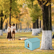 Outdoor Cat House Foldable Warm Pet Cave for Winter Waterproof Rainproof Kitten Cave Pet Tent Bunny Bed for Feral Cat Puppy