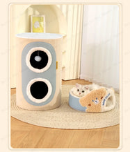 Multi-layer bear mailbox, cat scratching board,Removable three-layer cat nest Multi-layer cat tree hole Winter warm pet nest